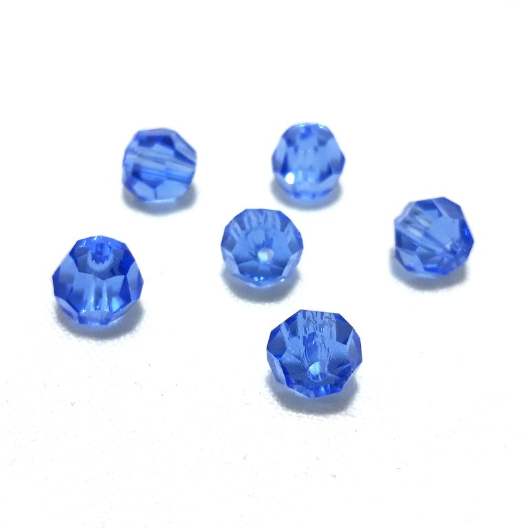 Lead Crystal Sapphire Blue 8mm – Heart Bead Studio