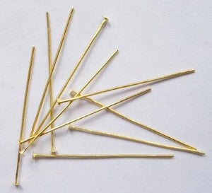 Head Pin 70mm Iron 21Gauge NF Gold 10g – Heart Bead Studio